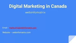 Digital Marketing in Canada                    webinfomatrix