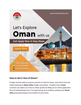 how to get e visa of oman
