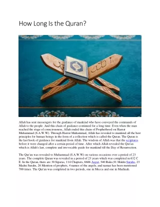 how long is the quran