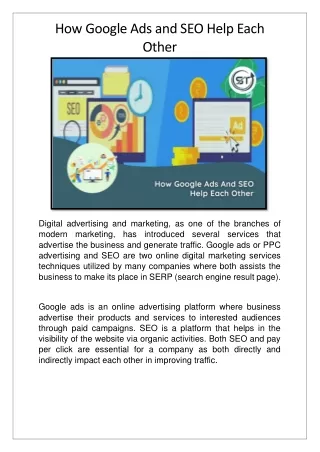 How Google Ads and SEO Help Each Other