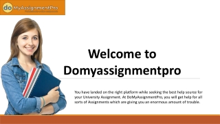 welcome to domyassignmentpro