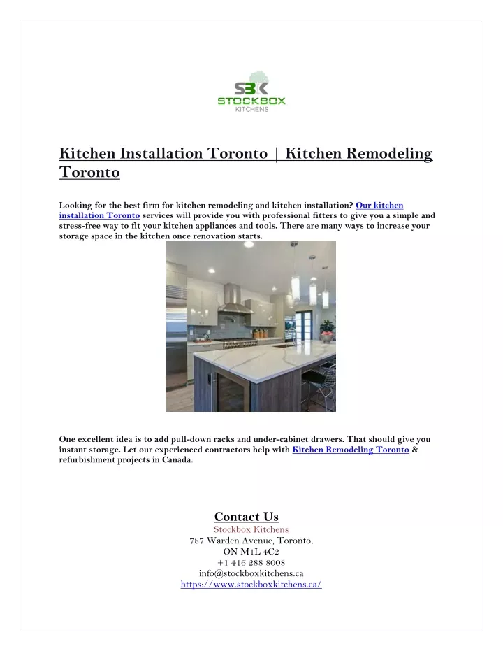 kitchen installation toronto kitchen remodeling