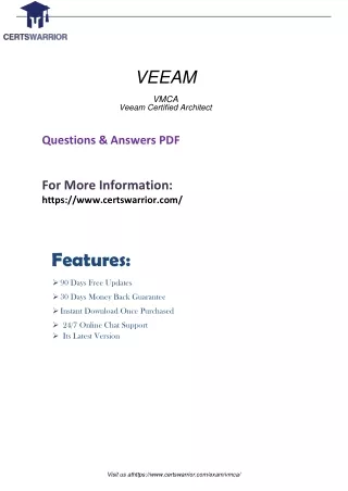 Get Success with Real Veeam VMCA Practice Exam