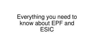 Everything you need to know about EPF and ESIC