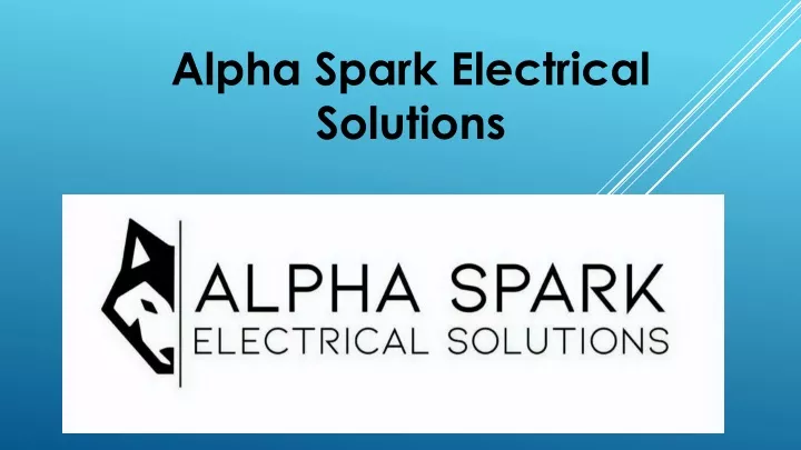 alpha spark electrical solutions