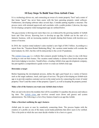10 easy steps to build your own airbnb clone