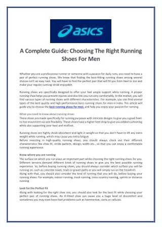 a complete guide choosing the right running shoes
