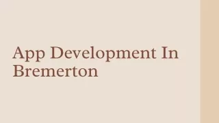 app development in bremerton