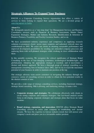 Strategic Alliances To Expand Your Business