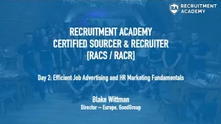 07 Global RACS day 2 - Efficient Job Advertising and HR Marketing Fundamentals