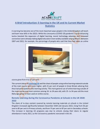 a brief introduction e learning