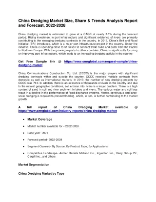 china dredging market size share trends analysis