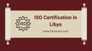 iso certification in libya