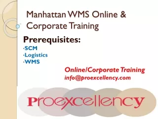 manhattan wms online corporate training
