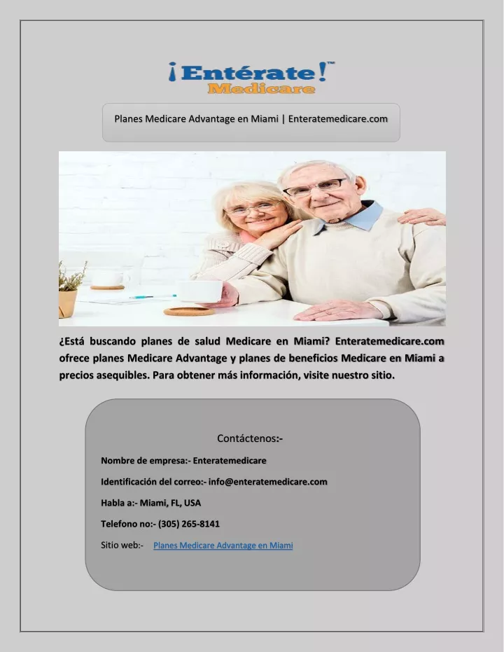 planes medicare advantage en miami