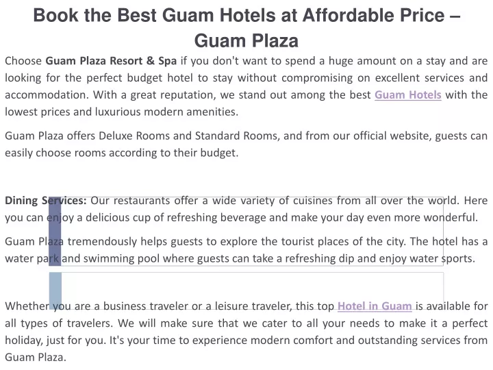 book the best guam hotels at affordable price guam plaza