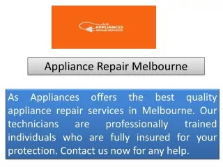 Appliance Repair Melbourne