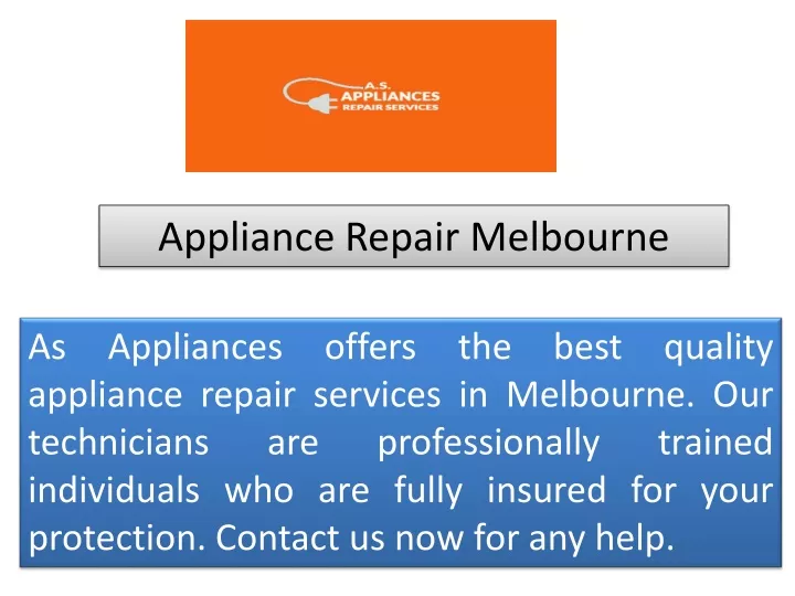 appliance repair melbourne