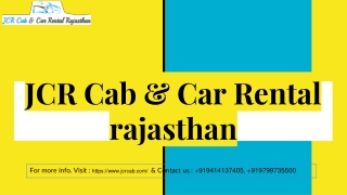 Best Jaisalmer Taxi service from JCR Cabs, award winning firm