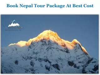 Book Nepal Tour Package At Best Cost