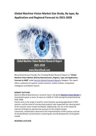 global machine vision market size study by type