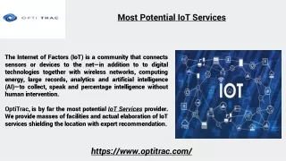 most potential iot services