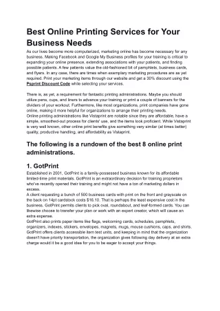 best online printing services for your business