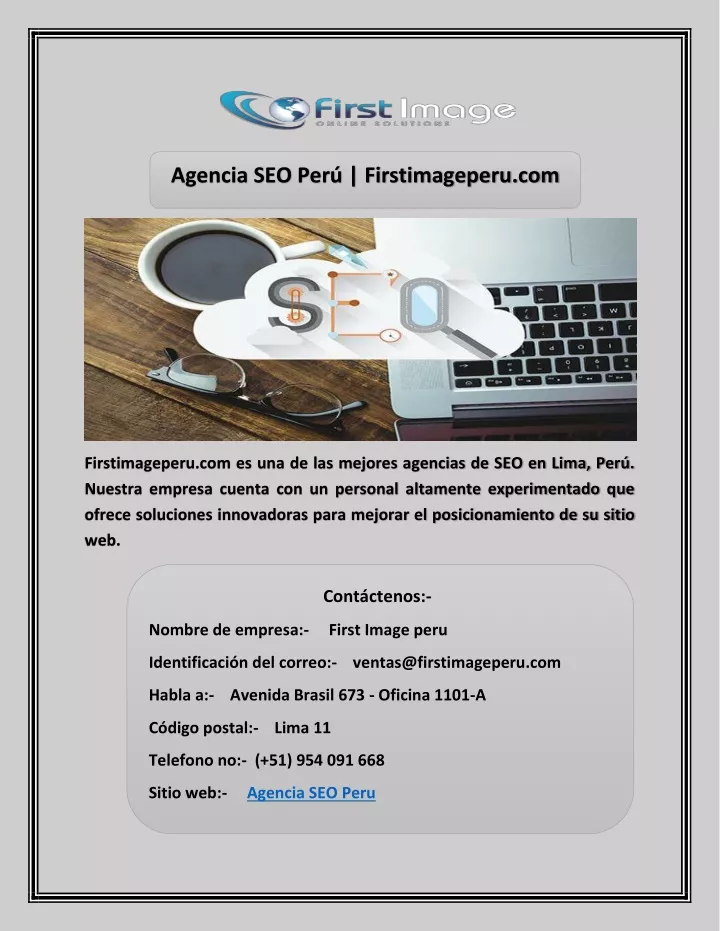 agencia seo per firstimageperu com