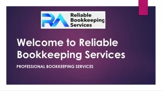 Welcome to Reliable Bookkeeping Services