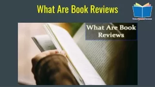 What Are Book Reviews