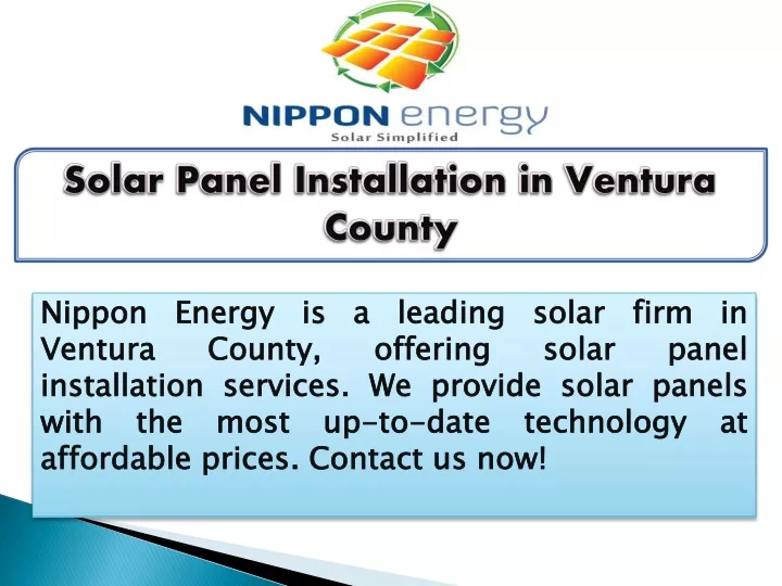 solar panel installation in ventura county