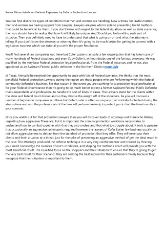 Know More About Federal Rates by Prison Defense Lawyer