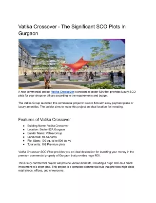vatika crossover the significant sco plots