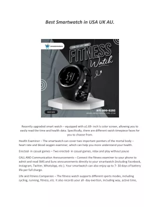 Best Smartwatch in USA UK AU.