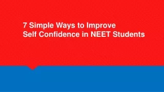 7 simple ways to improve self confidence in neet