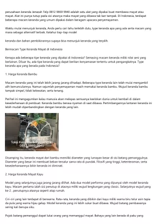 Toko Keranda Jenazah PurwakartaWa 0812 9869 9940