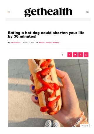 Hot Dogs Shorten Life
