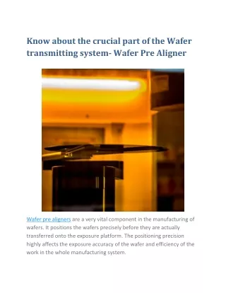 know about the crucial part of the wafer