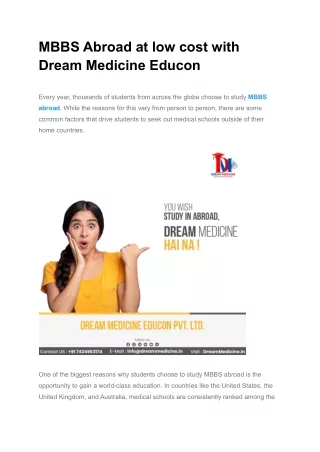 MBBS Abroad at low cost with Dream Medicine Educon (1)