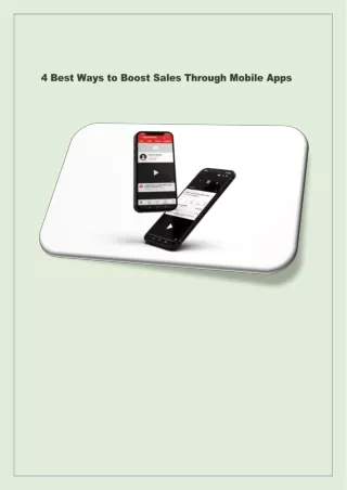 4 Best Ways to Boost Sales Through Mobile Apps