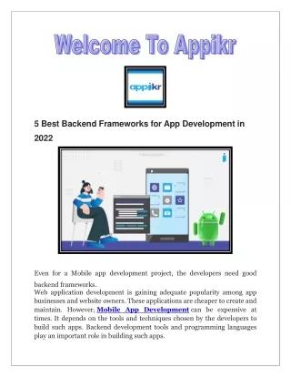 5 best backend frameworks for app development