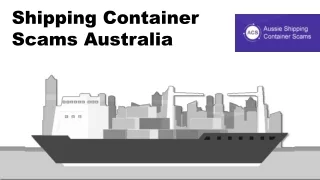 shipping container scams australia