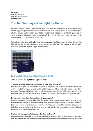 keywords solar light for home solar light