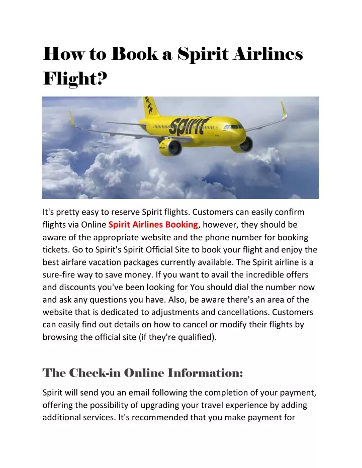 how to book a spirit airlines flight