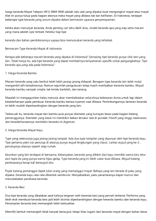 Toko Keranda Mayat SerangTelp 0812 9869 9940