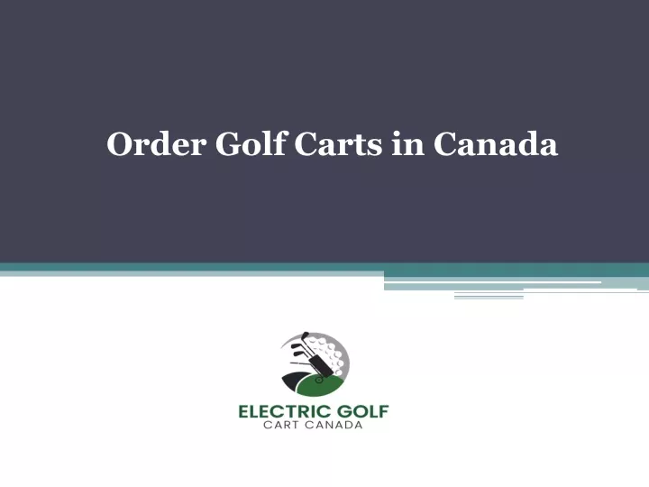 order golf carts in canada