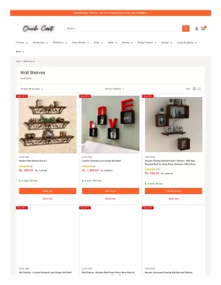 Buy Wooden Wall Shelves for Living Room Online in India