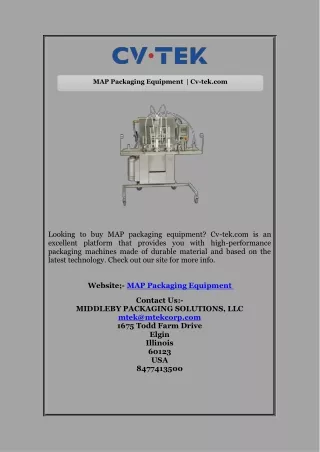 map packaging equipment cv tek com
