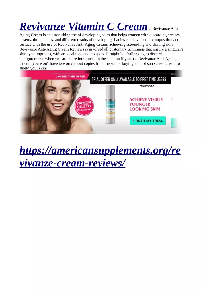 revivanze vitamin c cream revivanze anti aging