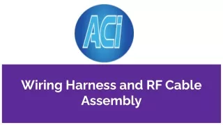 wiring harness and rf cable assembly